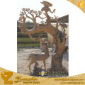 beautiful outdoor decoration life size natural marble deer statue